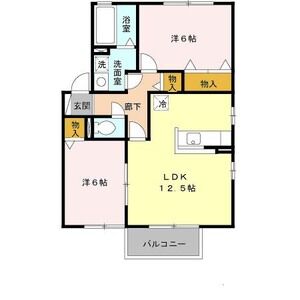 2LDK 間取り図