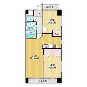 2LDK 間取り図