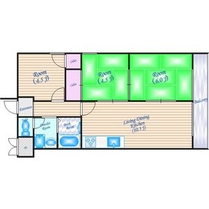 3LDK 間取り図