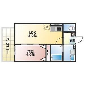 1LDK 間取り図