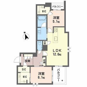 2LDK 間取り図