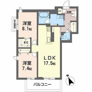 2LDK 間取り図