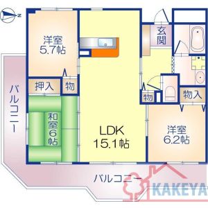 3LDK 間取り図