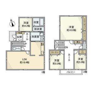 4LDK 間取り図