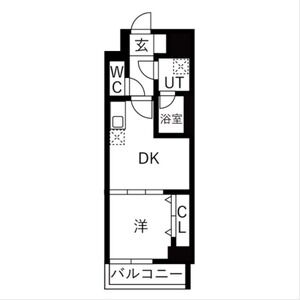 1DK 間取り図