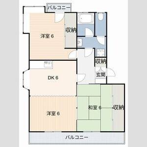 3DK 間取り図