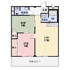2LDK 間取り図