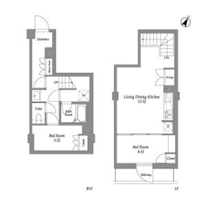 2LDK 間取り図