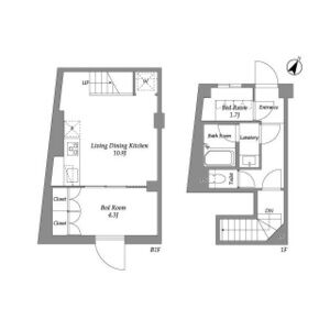 2LDK 間取り図