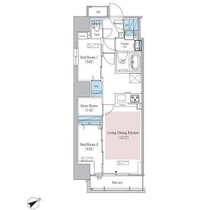 2LDK 間取り図