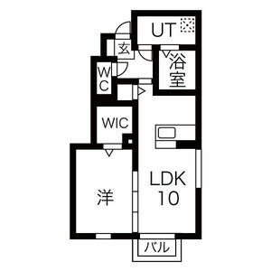 1LDK 間取り図