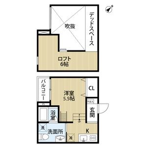 1K 間取り図