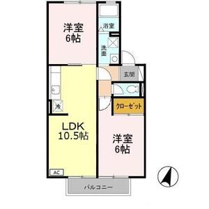 2LDK 間取り図