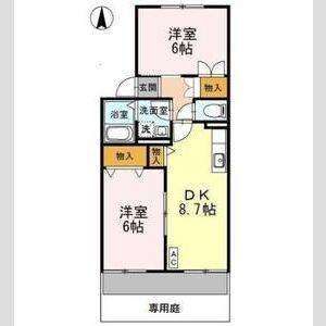 2DK 間取り図
