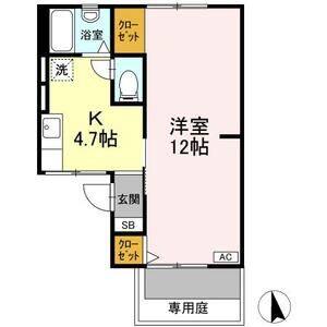 1K 間取り図