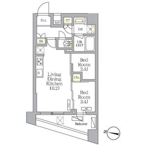 2LDK 間取り図