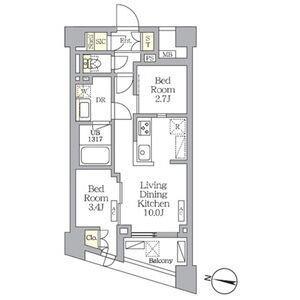 2LDK 間取り図