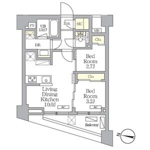 2LDK 間取り図
