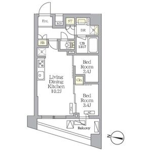2LDK 間取り図