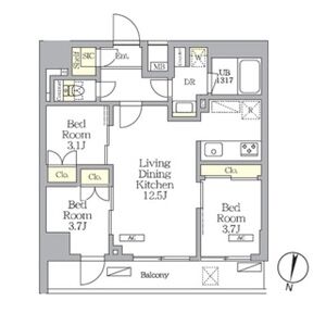 3LDK 間取り図