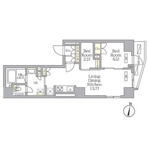 2LDK 間取り図