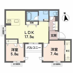 2LDK 間取り図