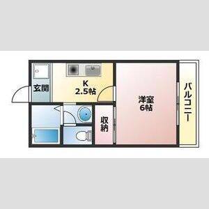 1K 間取り図