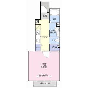 1K 間取り図