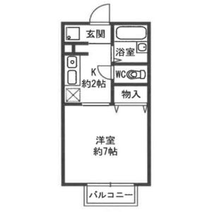 1K 間取り図