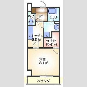1K 間取り図