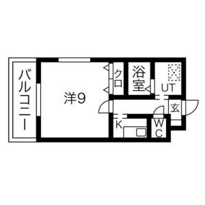 1K 間取り図