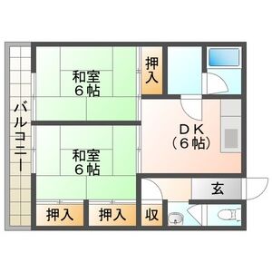 2DK 間取り図