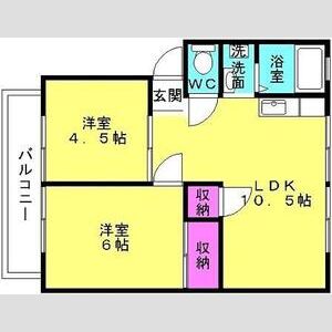2LDK 間取り図
