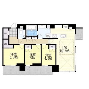3LDK 間取り図