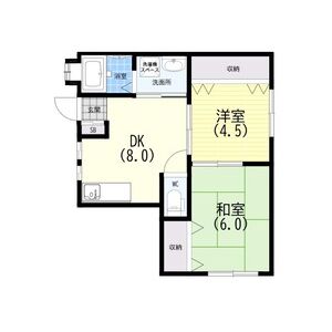 2LDK 間取り図