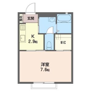 1K 間取り図
