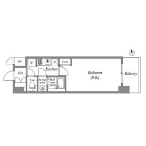 1K 間取り図