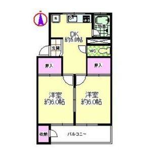 2DK 間取り図