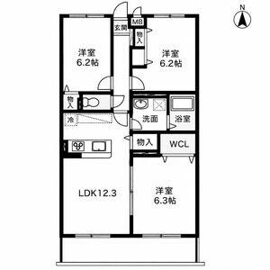 3LDK 間取り図