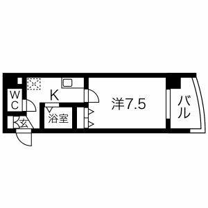1K 間取り図