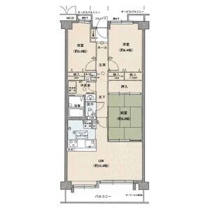 3LDK 間取り図
