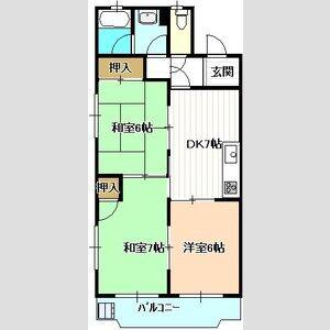 3DK 間取り図