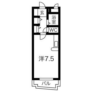 ワンルーム 間取り図