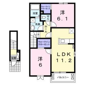 2LDK 間取り図