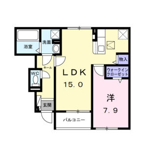 1LDK 間取り図