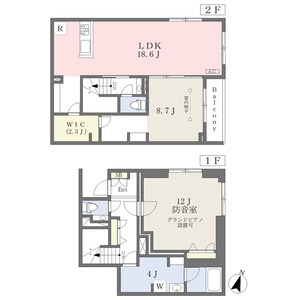 2LDK 間取り図