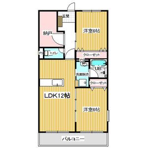 2LDK 間取り図