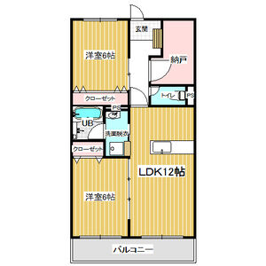 2LDK 間取り図