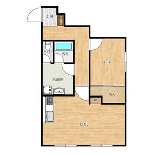 1LDK 間取り図