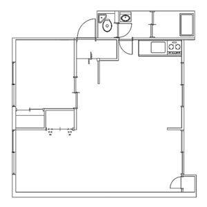 1LDK 間取り図